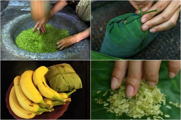 Các công đoạn để làm món cốm làng vòng ngon