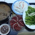 lẩu bò nhúng mắm ruốt